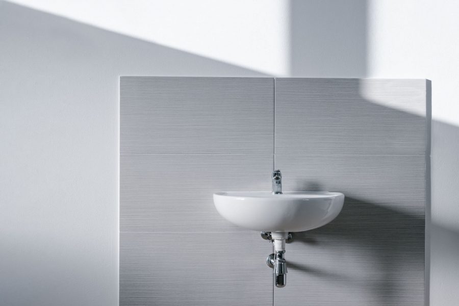 plumbing basin on wall